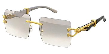 Pack of 12 Rimless Cutout Leopard Square Sunglasses