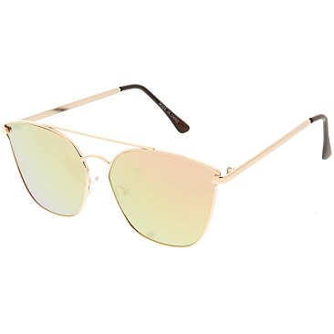 Pack of 12 Women's Compact Metal Frame Sunglasses