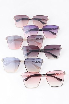 Pack of 12 Clover Chain Gradient Sunglasses