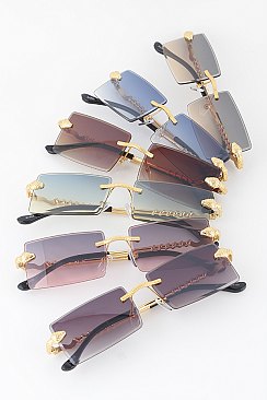 Pack of 12 Twisted Snake Gradient Sunglasses