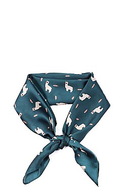LLAMA PRINT SILK SQUARE SCARF