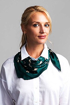 LLAMA PRINT SILK SQUARE SCARF