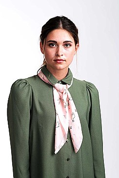 LLAMA PRINT SILK SQUARE SCARF
