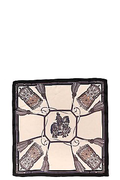 SQUARE GRECIAN SILKY BANDANA