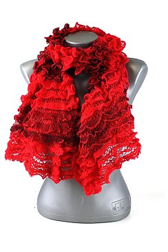 Knitted Convertible Infinity Two-Tone Scarves