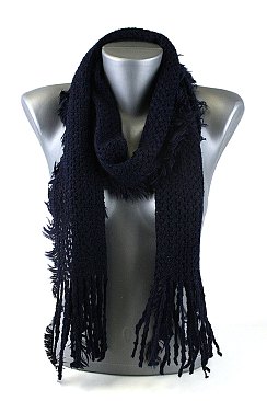 Knitted Scarf With Tassels
