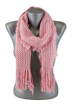 Knitted Scarf With Tassels