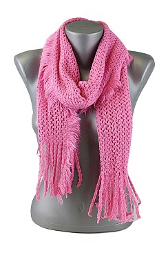 Knitted Scarf With Tassels