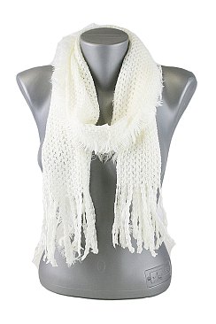 Knitted Scarf With Tassels