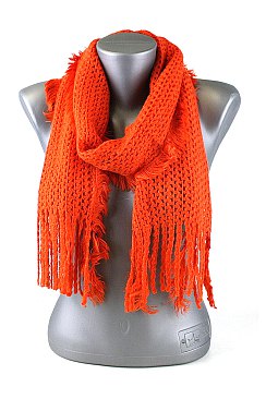 Knitted Scarf With Tassels