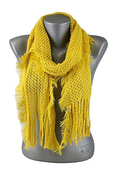 Knitted Scarf With Tassels
