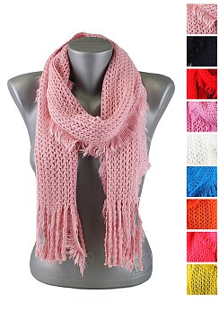 Knitted Scarf With Tassels