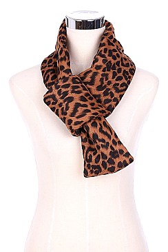 Pack of 12 Trendy Leopard Puffer Scarves