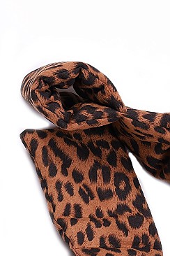 Pack of 12 Trendy Leopard Puffer Scarves