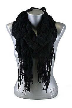 Pack of (12 pieces) Ruffled Scarves with Tassels FM-SC5106