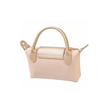Straw LOGO Flap Crossbody Bag