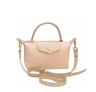 Straw LOGO Flap Crossbody Bag