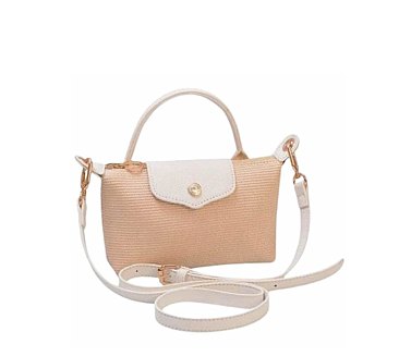 Straw LOGO Flap Crossbody Bag