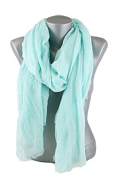 A Dozen (12pcs) Assorted Solid Mixed Scarf With Fringe