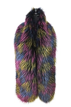 Stylish Multi Tone Soft Fur Scarf