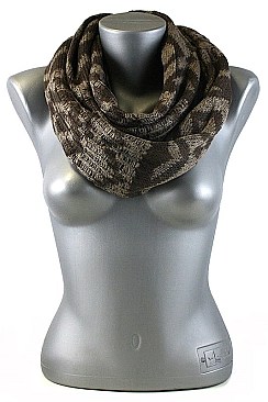 Pack of (12 Pieces) Assorted Color Stylish Geometric Tribal Knit Infinity Scarves FM-SCF732