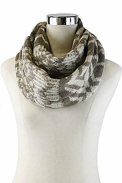 Stylish Geometric Tribal Knit Infinity Scarves