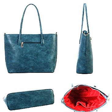 Bow Accent Twin Shopper Tote SET MH-SD7002