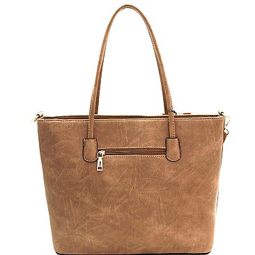 Bow Accent Twin Shopper Tote SET MH-SD7002