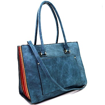 Multi-colored Accordion Side Structured Satchel MH-SD7075