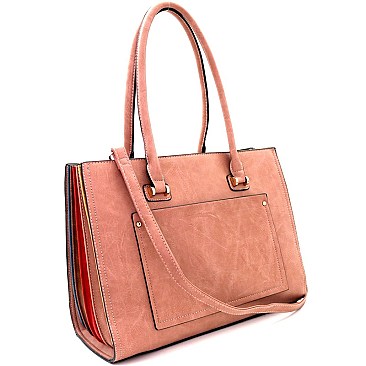 Multi-colored Accordion Side Structured Satchel MH-SD7075
