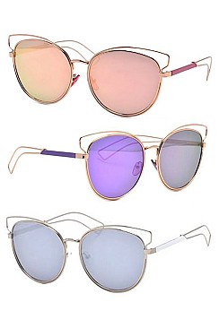 PACK OF 12 ASSORTED COLOR FASHION SUNGLASSES