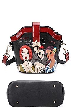 NICOLE LEE 3 PC SET SHOPPER BAG & CROSS BODY