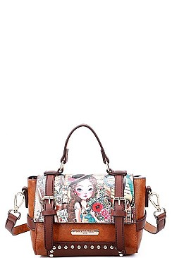 NICOLE LEE 3 PC EUROPEAN SATCHEL SET