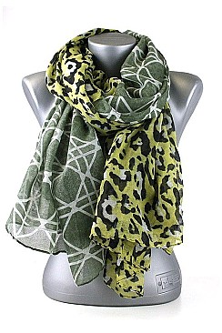 Pack of (12 pieces) Animal Print Scarves FM-SF159