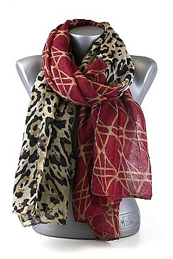 Pack of (12 pieces) Animal Print Scarves FM-SF159