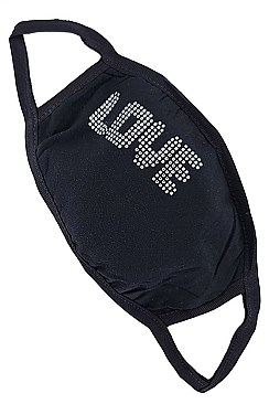 PACK OF 12 CLASSY GLITTER DESIGN REUSABLE MASK