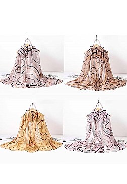 Pack of 12 Trendy Assorted Lightweight Fashion Scarf