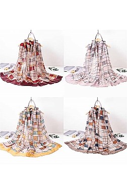 Pack of 12 Cute Assorted Lightweight Fashion Scarf
