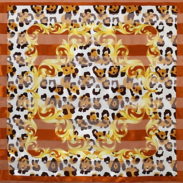 ANIMAL PRINT Multi-Colored Satin Scarf / HEAD WRAP