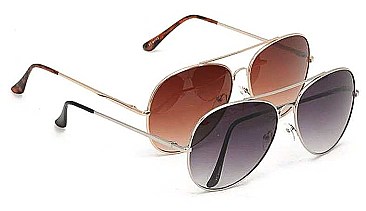 PACK OF 12 OVERSIZED METAL AVIATOR SUNGLASSES