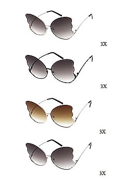 PACK OF 12 WING SHAPE SUNGLASSES