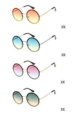 PACK OF 12 ROUND LENS SUNGLASSES