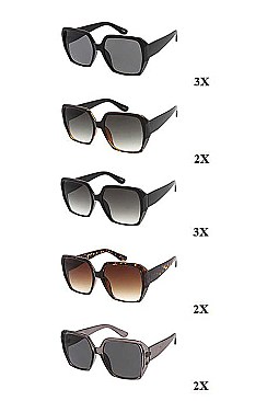 PACK OF 12 BIG EYE RETRO SUNGLASSES