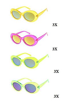 PACK OF 12  NEON STYLISH BIG EYE SUNGLASSES