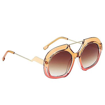 Fashionista Runway Styling Thick Polymer Frame Ladies Sunglasses - Pack of 12 Pieces