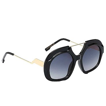 Fashionista Runway Styling Thick Polymer Frame Ladies Sunglasses - Pack of 12 Pieces