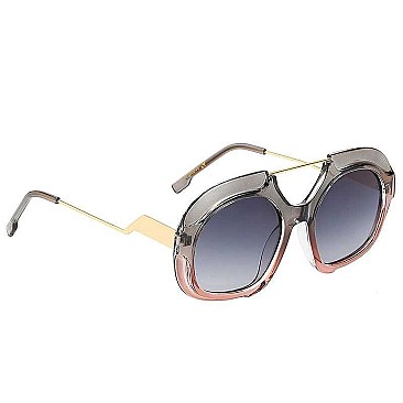Fashionista Runway Styling Thick Polymer Frame Ladies Sunglasses - Pack of 12 Pieces