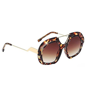 Fashionista Runway Styling Thick Polymer Frame Ladies Sunglasses - Pack of 12 Pieces