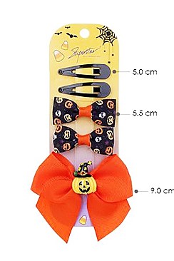 Pack of 12 Trendy 5pc Halloween Hair Clip Set