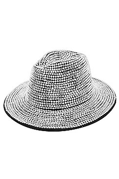 Rhinestone Fedora Hat for Women -  Jazz Party Style